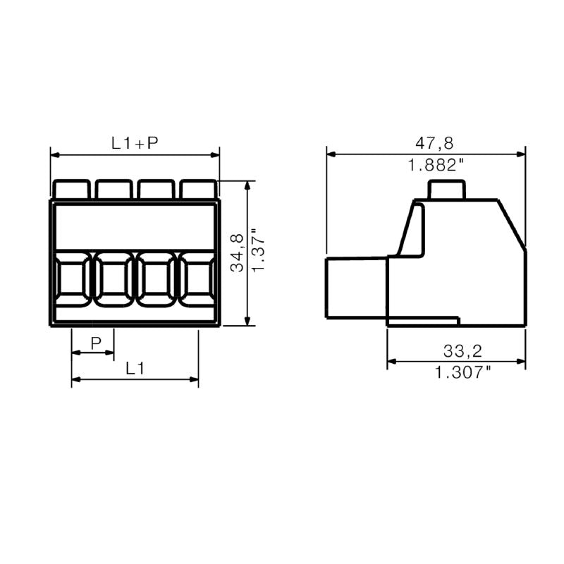 1947490000 - 10.16mm Pitch PCB Connector with 3 Poles and RoHS Compliance  (Pack of 44)