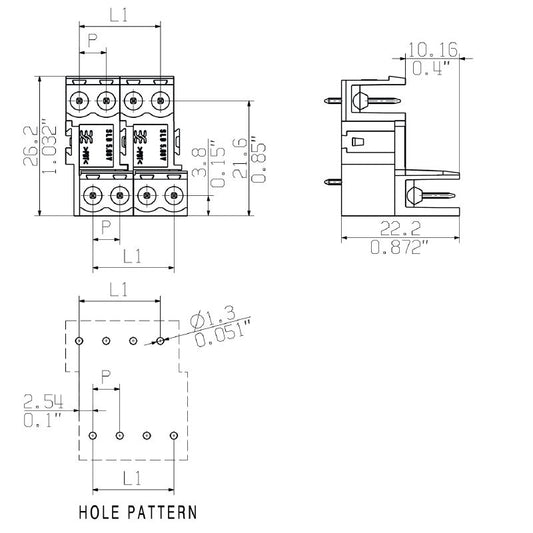 1303750000 - 5.08mm PCB Connector 32 Poles THT Solder Male Header  (Pack of 10)