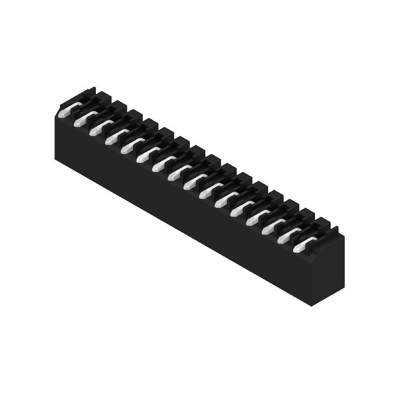 1761682001 - 16-Pole 3.50mm Right Angle PCB Connector, 1.5mm Pins, Black  (Pack of 50)