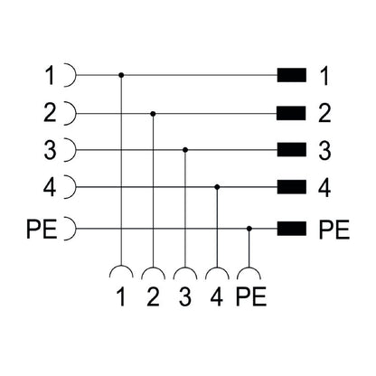 2616500000 - M12 Y Connector, 5 Poles, IP67, TPU Housing