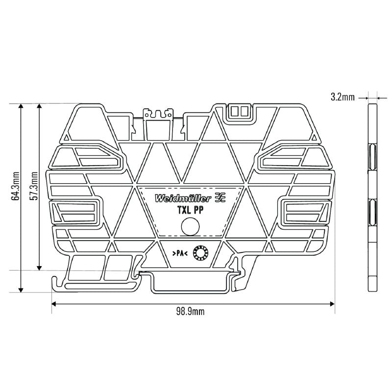 2774090000 - Compact TXL PP Partition Plate for TS 35 Rail Mounting  (Pack of 10)