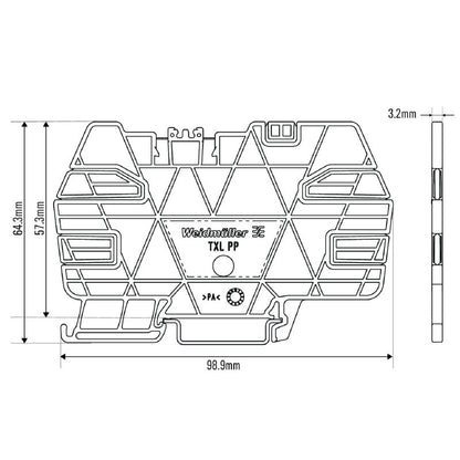 2774090000 - Compact TXL PP Partition Plate for TS 35 Rail Mounting  (Pack of 10)