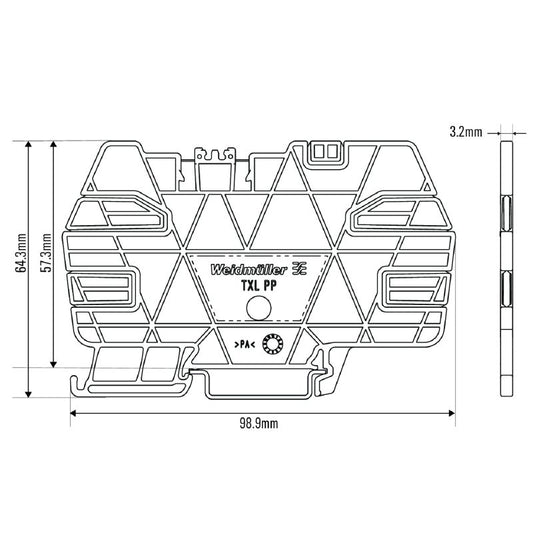 2774090000 - Compact TXL PP Partition Plate for TS 35 Rail Mounting  (Pack of 10)