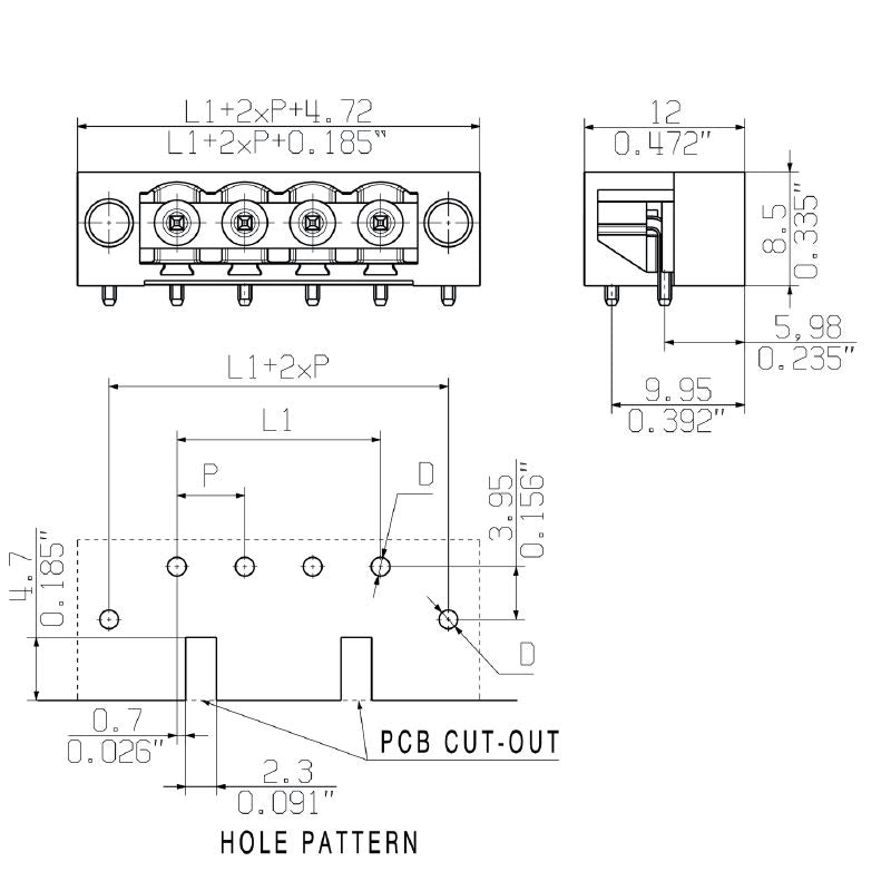 1876860000 - 5.08mm 3-Pole Male Header Connector with Solder Flange  (Pack of 100)