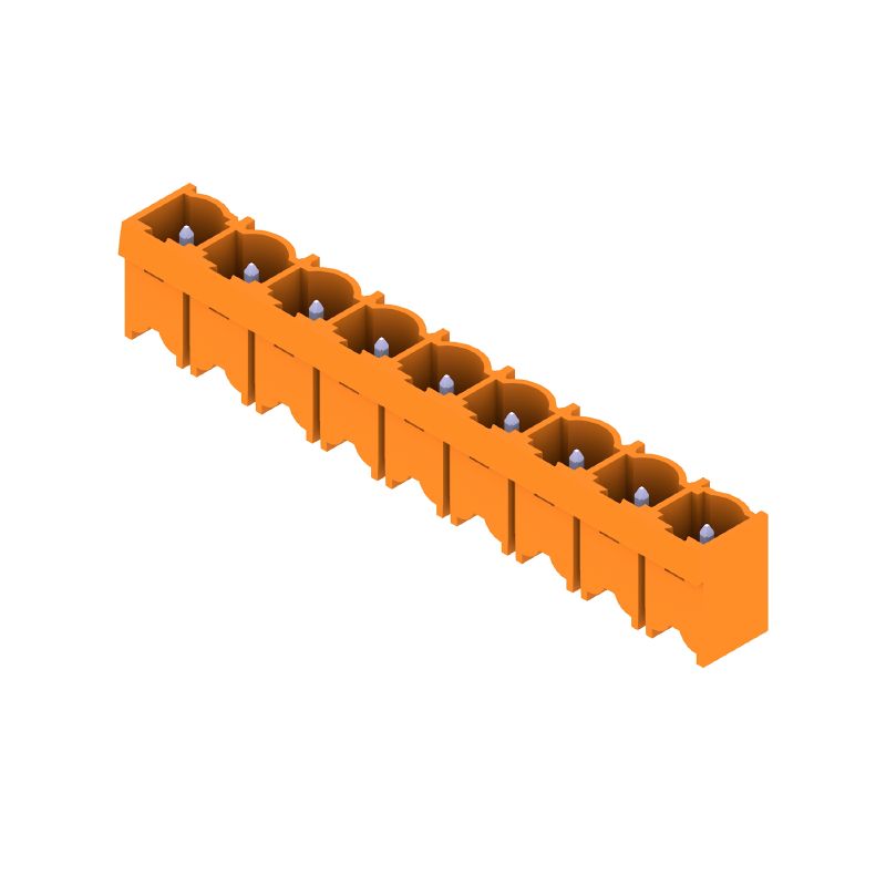 1048940000 - 7.62mm 9-Pole Male PCB Connector with Tinned Orange Finish  (Pack of 50)