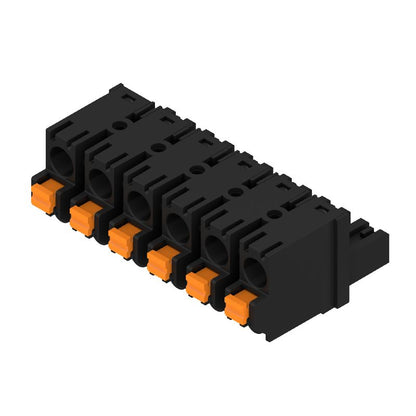 1227340000 - 7.62mm 6-Pole Black PCB Connector with 180° Outlet  (Pack of 36)