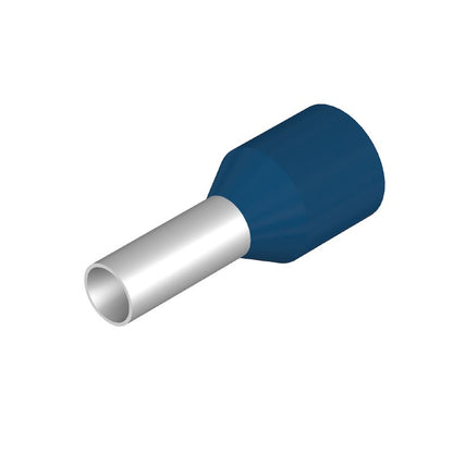 9028490000 - Blue 8mm Wire End Ferrule with Plastic Collar  (Pack of 500)