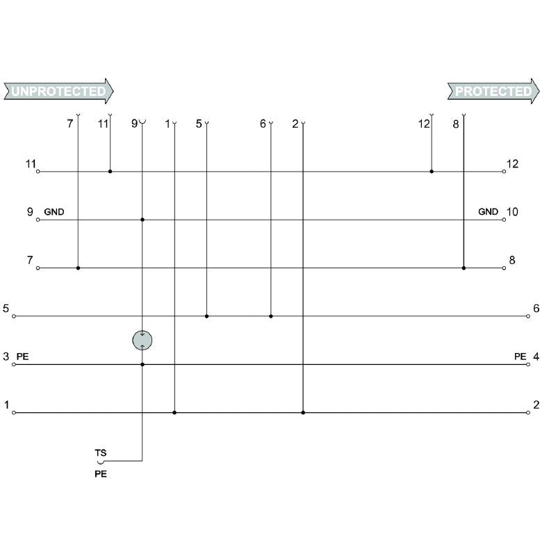8951850000 - ATEX 4-Channel Sparkover Base with Mechanical Coding