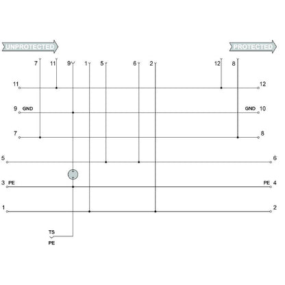 8951850000 - ATEX 4-Channel Sparkover Base with Mechanical Coding