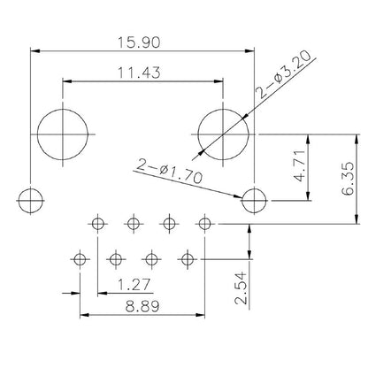 2626050000 - RJ45 Category 6 Jack, 180° Elbow for THT Soldering  (Pack of 160)