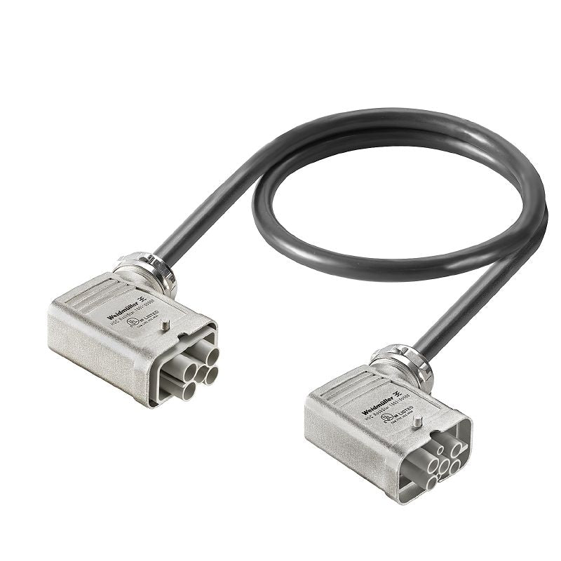 2712380500 - 5m Heavy Duty Connector Assembly, 6 Poles, Zinc Diecast