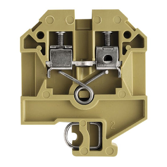 0497560000 - Beige & Yellow Screw Terminal Block, 4 mm², 32A, 2 Connections  (Pack of 50)