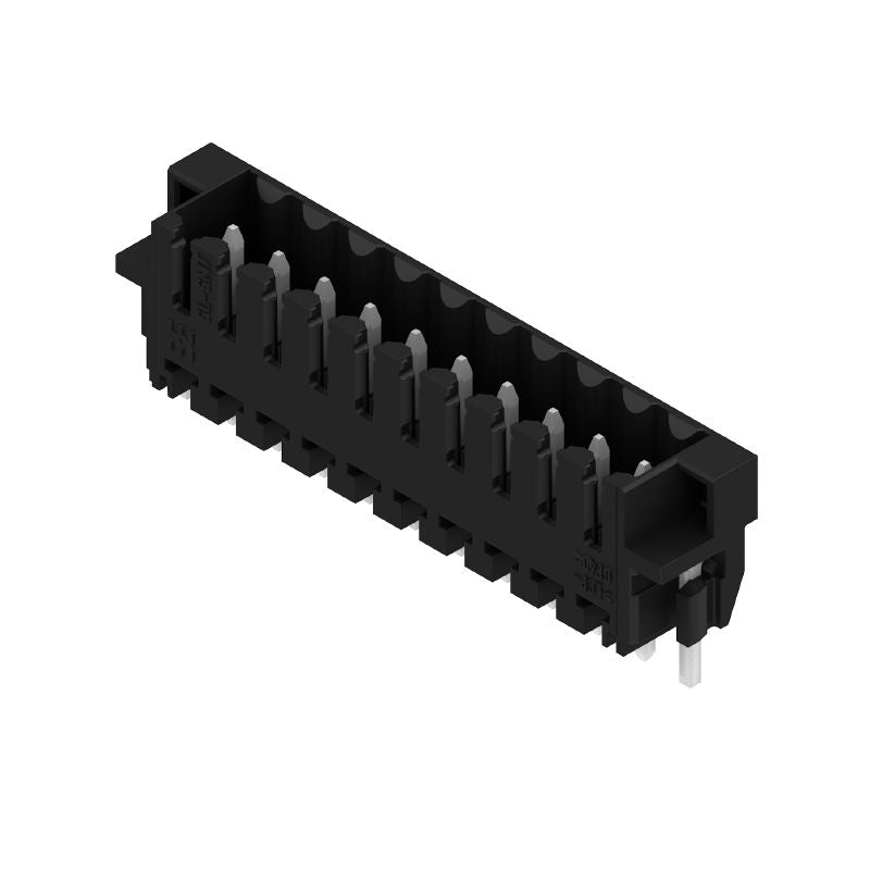 2563790000 - 10-Pole 3.50mm Black Male PCB Connector with Clip-on Flange  (Pack of 50)