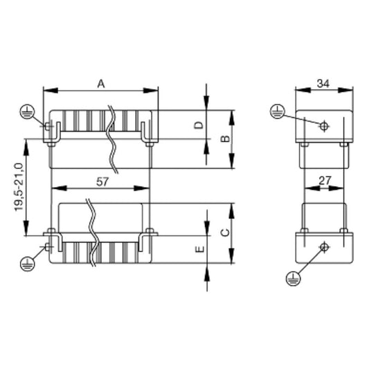 1745770000 - HDC HE Connector, 10 FT, 500V, Copper Alloy