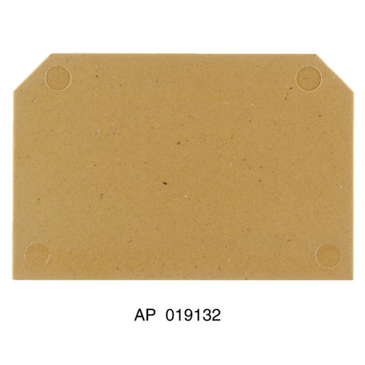 0191320000 - Dark Beige Snap-On Terminal End Plate, 54mm x 3mm  (Pack of 20)