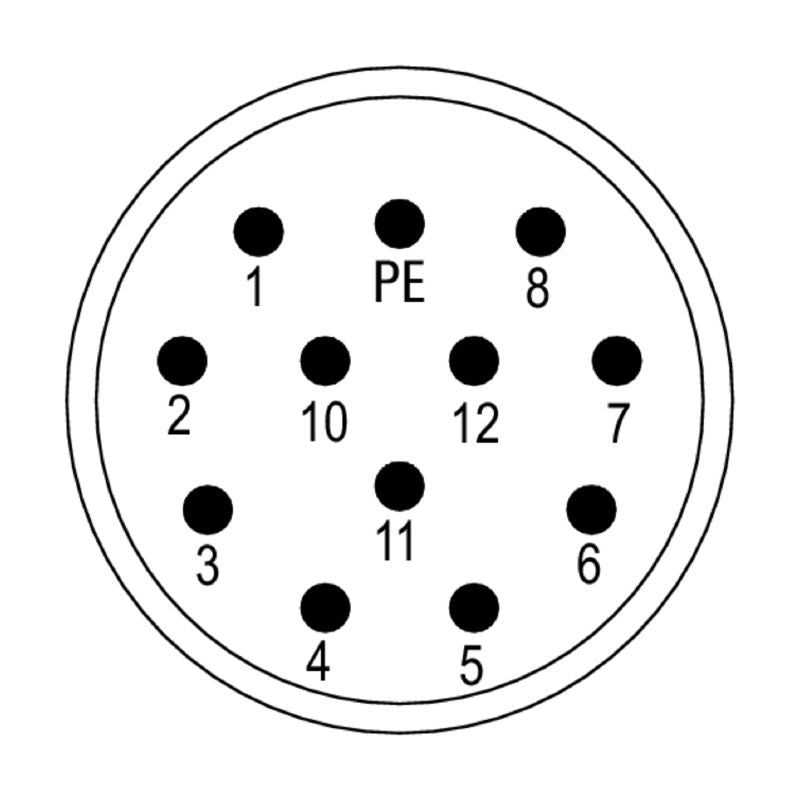 1224620000 - SAI-M23-SE-12-F-PE-G Plug-in Connector with Male Contact