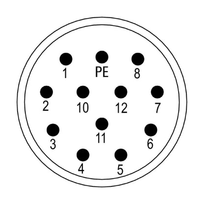 1224620000 - SAI-M23-SE-12-F-PE-G Plug-in Connector with Male Contact