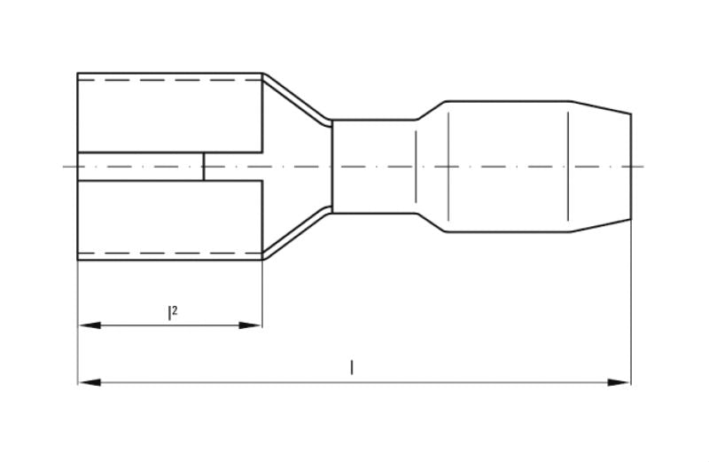 1491680000 - Red PVC Insulated Cable Lug for 0.5-1.0 mm² Connectors  (Pack of 100)