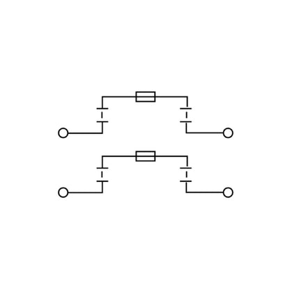 1966090000 - 25mm² Dark Beige Fuse Terminal, 32A, TS 35 Rail Compatible  (Pack of 6)