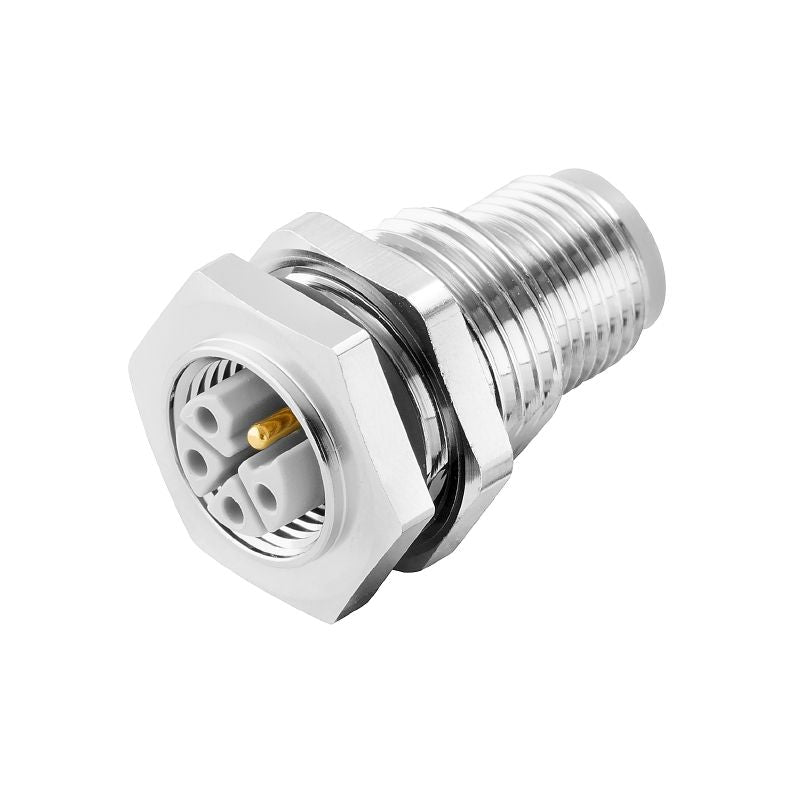 2830800000 - Gold-Plated M12 Connector, 16A, IP67 Protection