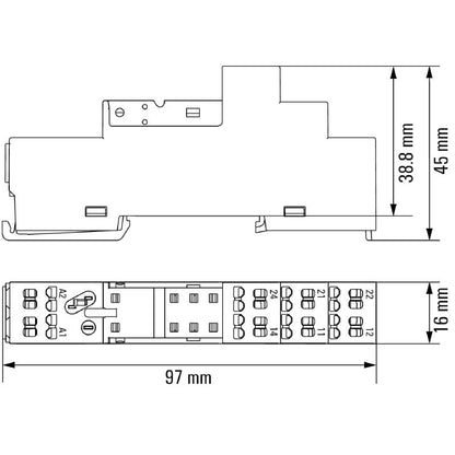 8783930000 - TS 35 Relay Socket with Tension-Clamp Connection, -40°C to 70°C  (Pack of 10)