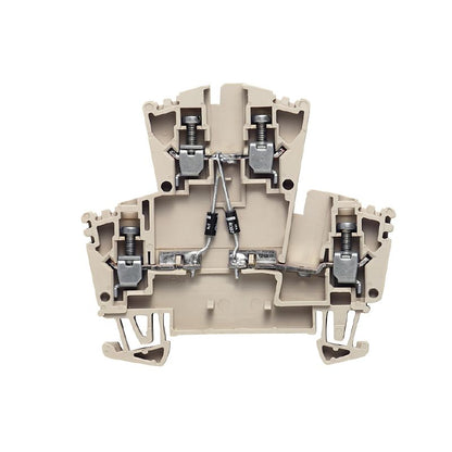 1022600000 - 2.5mm² Beige Terminal Block, 400V with 4 Connections  (Pack of 25)