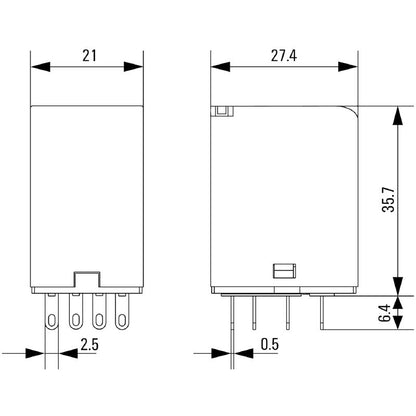 7760056099 - 4 CO Contacts Relay, 5A, 110V DC, Gold-Plated Contacts  (Pack of 20)