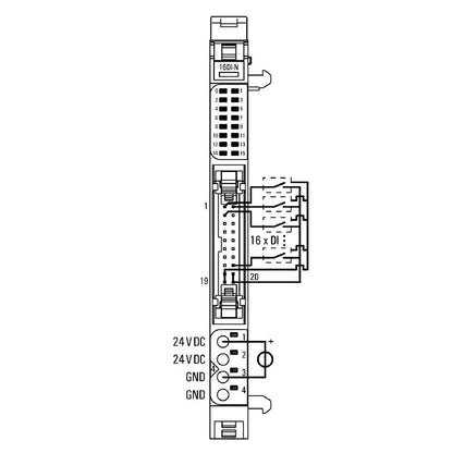 1315400000 - 16-Channel Remote I/O Module for Digital PLC Inputs