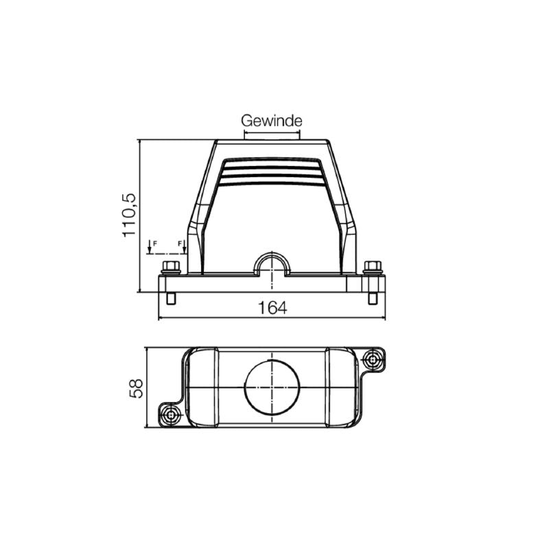 1082710000 - Robust IP68 TOS Connector, M32 Size, 6 Installation Slots