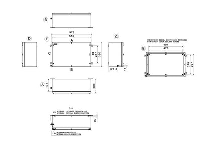 2698040000 - Klippon 350x550mm Stainless Steel Terminal Box with Multi Hinge