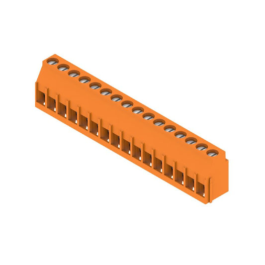 1001970000 - 5.08mm 16-Pole PCB Terminal with 3.2mm Pins, Orange  (Pack of 18)