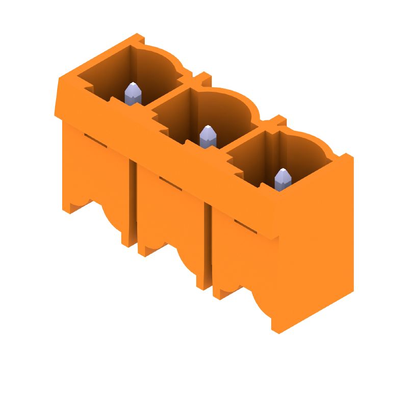 1048880000 - 3-Pole 180° PCB Plug-In Connector with 3.2mm Pins  (Pack of 100)