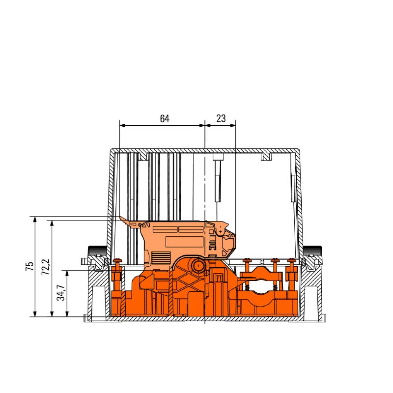 2703920000 - IP65 Black Polycarbonate Enclosure, 183mm x 104mm x 129mm