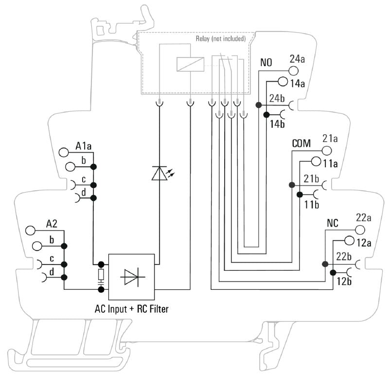 2681030000 - 120VAC Relay Socket 87.8mm x 12.8mm, Push-In Connections  (Pack of 10)