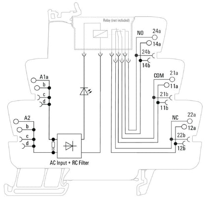2681030000 - 120VAC Relay Socket 87.8mm x 12.8mm, Push-In Connections  (Pack of 10)