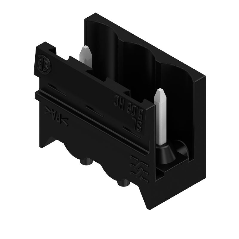 2738740000 - 5.08mm 3-Pole Black PCB Connector, 180° Angle  (Pack of 100)