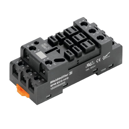 1220250000 - 3-Contact Relay Socket with 16A Capacity   (Pack of 10)