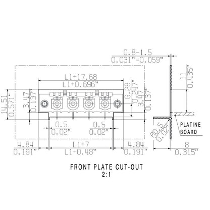 2632770000 - 7.62mm 4-Pole PCB Connector, 180° Push-In Design, Box of 40  (Pack of 40)
