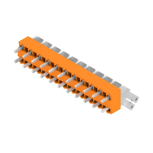 9511880000 - 5mm PCB Terminal Block, 11 Poles, 135° Pin Length, Orange  (Pack of 50)