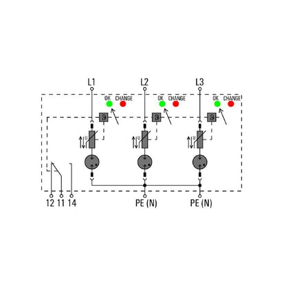 1352100000 - 280V Surge Protector, 12.5KA Current Capacity