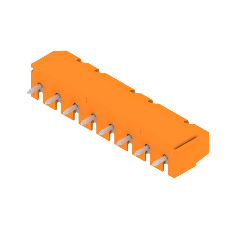 1234600000 - 5.08mm Pitch PCB Terminals, 8 Poles, Orange Finish  (Pack of 100)