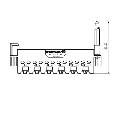 2737040000 - Durable 8-Slot Diecast Zinc Connector for 500+ Cycles