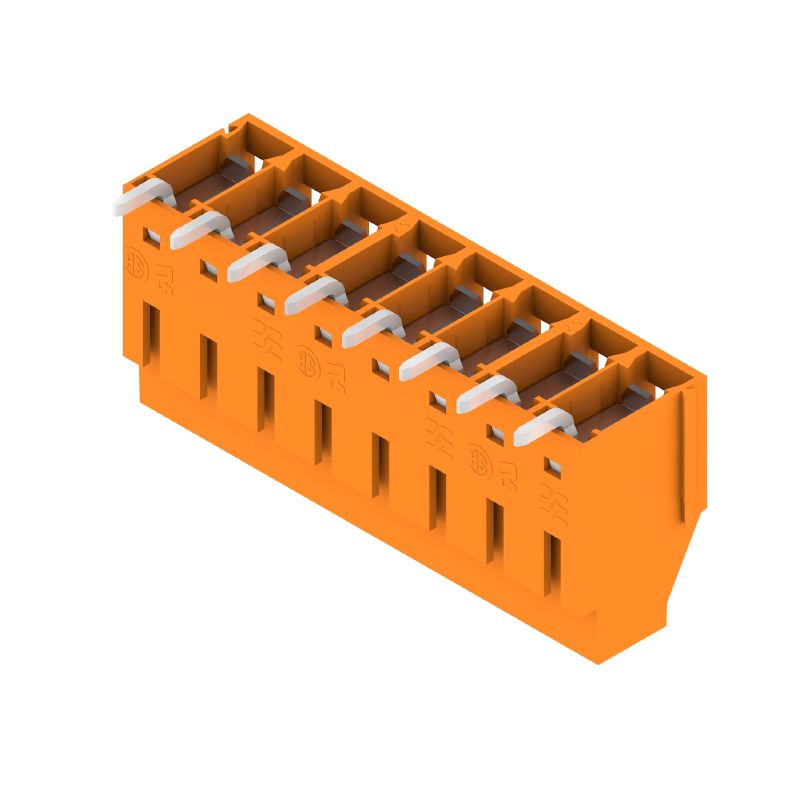 2429560000 - 5mm PCB Terminal, 8 Poles, Orange, 3.2mm Solder Pin  (Pack of 42)