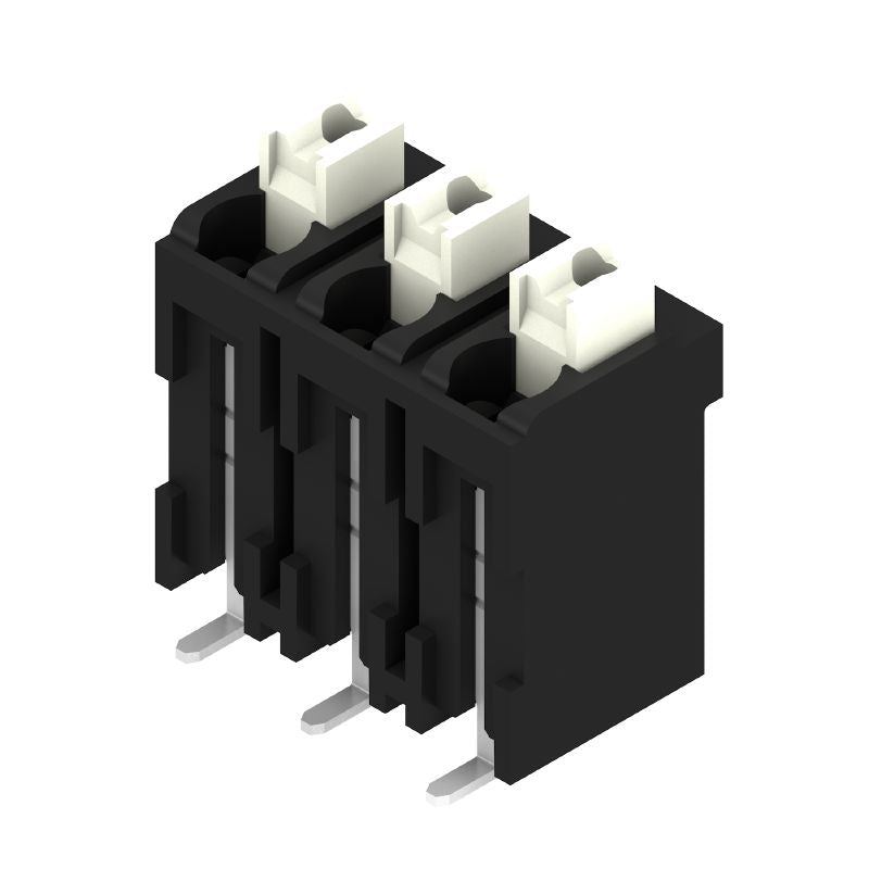 1473580000 - Black 5.00mm PCB Terminal, 3 Poles, 180° Orientation  (Pack of 180)