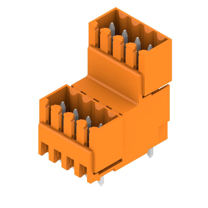 1641120000 - 3.50mm 8-Pole Orange PCB Male Header Connector  (Pack of 50)