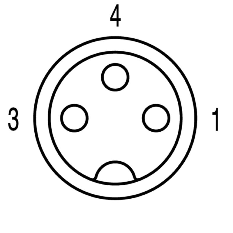 2818930000 - M8 Sensor-Actuator Distributor with LED, 4 Contacts, 3 Poles