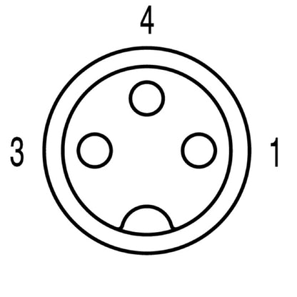 2818930000 - M8 Sensor-Actuator Distributor with LED, 4 Contacts, 3 Poles