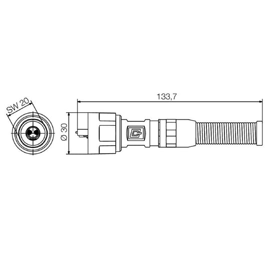 1963230000 - IP67 LC-Duplex Connector with Kink Prevention, Multi-Mode Performance  (Pack of 10)