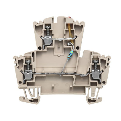 8023630000 - Dark Beige 2.5mm² Terminal Block with 3 Screw Connections  (Pack of 25)