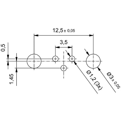 2424300000 - 8mm M8 Plug Connector, 3 Poles, IP67 Rated  (Pack of 10)